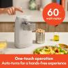 imagebella Automatic Can Opener Hands Free Battery Operated Cordless Stainless steel blade to open any Size Can with Magnet to Safely Remove Lid Seamless Opening Decreases Sharp Edges SlateOatmilk