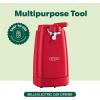 imagebella Automatic Can Opener Hands Free Battery Operated Cordless Stainless steel blade to open any Size Can with Magnet to Safely Remove Lid Seamless Opening Decreases Sharp Edges SlateRed