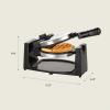 imagebella Classic Rotating Belgian Waffle Maker with Nonstick Plates Removable Drip Tray Adjustable Browning Control and Cool Touch Handles Stainless SteelPolished Stainless Steel