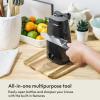 imagebella Electric Can Opener and Knife Sharpener Removable Cutting Lever Cord Storage Stainless Steel Blade BlackOne Size
