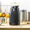 imagebella Electric Can Opener and Knife Sharpener Removable Cutting Lever Cord Storage Stainless Steel Blade BlackOne Size