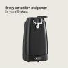imagebella Electric Can Opener and Knife Sharpener Removable Cutting Lever Cord Storage Stainless Steel Blade BlackOne Size Pack of 4