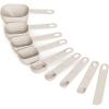 imagebella 9Piece Nested Measuring Cups amp Spoons Set Stackable 4 Cups 4 spoons 1 Leveler Nonslip handles Kitchen Cooking Baking Measuring Set BPA Free Dishwasher Safe OatmilkOatmilk