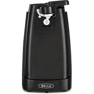 imagebella Electric Can Opener and Knife Sharpener Removable Cutting Lever Cord Storage Stainless Steel Blade BlackOne Size