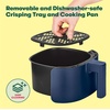 image:imageBELLA 29QT Manual Air Fryer No PreHeat Needed NoOil Frying Fast Healthy Evenly Cooked Meal Every Time Removeable Dishwasher Safe Non Stick Pan and Crisping Tray for Easy Clean Up Matte WhiteMatte Blue