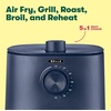 image:imageBELLA 29QT Manual Air Fryer No PreHeat Needed NoOil Frying Fast Healthy Evenly Cooked Meal Every Time Removeable Dishwasher Safe Non Stick Pan and Crisping Tray for Easy Clean Up Matte WhiteMatte Blue