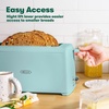 image:imageBELLA 4 Slice Toaster Long Slot amp Removable Crumb Tray  7 Shading Options with Auto Shut Off Cancel amp Reheat Button  Toast Bread amp Bagel SageAqua