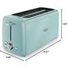 image:imageBELLA 4 Slice Toaster Long Slot amp Removable Crumb Tray  7 Shading Options with Auto Shut Off Cancel amp Reheat Button  Toast Bread amp Bagel SageAqua