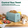 image:imageBELLA 4 Slice Toaster Long Slot amp Removable Crumb Tray  7 Shading Options with Auto Shut Off Cancel amp Reheat Button  Toast Bread amp Bagel SageAqua