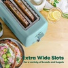 image:imageBELLA 4 Slice Toaster Long Slot amp Removable Crumb Tray  7 Shading Options with Auto Shut Off Cancel amp Reheat Button  Toast Bread amp Bagel SageAqua