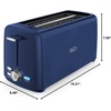 image:imageBELLA 4 Slice Toaster Long Slot amp Removable Crumb Tray  7 Shading Options with Auto Shut Off Cancel amp Reheat Button  Toast Bread amp Bagel SageBlue
