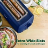 image:imageBELLA 4 Slice Toaster Long Slot amp Removable Crumb Tray  7 Shading Options with Auto Shut Off Cancel amp Reheat Button  Toast Bread amp Bagel SageBlue