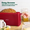 image:imageBELLA 4 Slice Toaster Long Slot amp Removable Crumb Tray  7 Shading Options with Auto Shut Off Cancel amp Reheat Button  Toast Bread amp Bagel SageRed