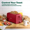 image:imageBELLA 4 Slice Toaster Long Slot amp Removable Crumb Tray  7 Shading Options with Auto Shut Off Cancel amp Reheat Button  Toast Bread amp Bagel SageRed