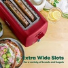 image:imageBELLA 4 Slice Toaster Long Slot amp Removable Crumb Tray  7 Shading Options with Auto Shut Off Cancel amp Reheat Button  Toast Bread amp Bagel SageRed