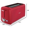 image:imageBELLA 4 Slice Toaster Long Slot amp Removable Crumb Tray  7 Shading Options with Auto Shut Off Cancel amp Reheat Button  Toast Bread amp Bagel SageRed
