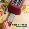 image:imageBELLA 4 Slice Toaster Long Slot amp Removable Crumb Tray  7 Shading Options with Auto Shut Off Cancel amp Reheat Button  Toast Bread amp Bagel SageStainless Steel  Red