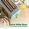 image:imageBELLA 4 Slice Toaster Long Slot amp Removable Crumb Tray  7 Shading Options with Auto Shut Off Cancel amp Reheat Button  Toast Bread amp Bagel SageStainless Steel  Sage