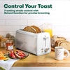 image:imageBELLA 4 Slice Toaster Long Slot amp Removable Crumb Tray  7 Shading Options with Auto Shut Off Cancel amp Reheat Button  Toast Bread amp Bagel SageStainless Steel  White