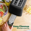 image:imageBELLA 4 Slice Toaster Long Slot amp Removable Crumb Tray  7 Shading Options with Auto Shut Off Cancel amp Reheat Button  Toast Bread amp Bagel SageStainless Steel  Black