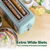 image:imageBELLA 4 Slice Toaster Long Slot amp Removable Crumb Tray  7 Shading Options with Auto Shut Off Cancel amp Reheat Button  Toast Bread amp Bagel SageStainless Steel  Aqua