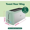 image:imageBELLA 4 Slice Toaster Long Slot amp Removable Crumb Tray  7 Shading Options with Auto Shut Off Cancel amp Reheat Button  Toast Bread amp Bagel SageStainless Steel  Sage