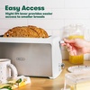 image:imageBELLA 4 Slice Toaster Long Slot amp Removable Crumb Tray  7 Shading Options with Auto Shut Off Cancel amp Reheat Button  Toast Bread amp Bagel SageStainless Steel  White