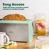 image:imageBELLA 4 Slice Toaster Long Slot amp Removable Crumb Tray  7 Shading Options with Auto Shut Off Cancel amp Reheat Button  Toast Bread amp Bagel SageStainless Steel  Sage