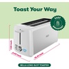 image:imageBELLA 4 Slice Toaster Long Slot amp Removable Crumb Tray  7 Shading Options with Auto Shut Off Cancel amp Reheat Button  Toast Bread amp Bagel SageStainless Steel  White