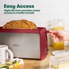 image:imageBELLA 4 Slice Toaster Long Slot amp Removable Crumb Tray  7 Shading Options with Auto Shut Off Cancel amp Reheat Button  Toast Bread amp Bagel SageStainless Steel  Red