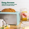 image:imageBELLA 4 Slice Toaster Long Slot amp Removable Crumb Tray  7 Shading Options with Auto Shut Off Cancel amp Reheat Button  Toast Bread amp Bagel SageStainless Steel  Aqua