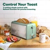 image:imageBELLA 4 Slice Toaster Long Slot amp Removable Crumb Tray  7 Shading Options with Auto Shut Off Cancel amp Reheat Button  Toast Bread amp Bagel SageStainless Steel  Sage