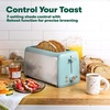image:imageBELLA 4 Slice Toaster Long Slot amp Removable Crumb Tray  7 Shading Options with Auto Shut Off Cancel amp Reheat Button  Toast Bread amp Bagel SageStainless Steel  Aqua
