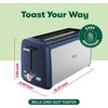 image:imageBELLA 4 Slice Toaster Long Slot amp Removable Crumb Tray  7 Shading Options with Auto Shut Off Cancel amp Reheat Button  Toast Bread amp Bagel Sagestainless steel sage blue