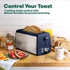 image:imageBELLA 4 Slice Toaster Long Slot amp Removable Crumb Tray  7 Shading Options with Auto Shut Off Cancel amp Reheat Button  Toast Bread amp Bagel Sagestainless steel sage blue