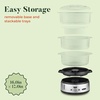 image:imageBELLA 95 QT Triple Tier Digital Food Steamer Healthy Fast Simultaneous Cooking Stackable Baskets for Vegetables or Meats RiceGrains Tray Auto Shutoff amp Boil Dry Protection Stainless Steel