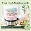 image:imageBELLA 95 QT Triple Tier Digital Food Steamer Healthy Fast Simultaneous Cooking Stackable Baskets for Vegetables or Meats RiceGrains Tray Auto Shutoff amp Boil Dry Protection Stainless Steel