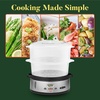 image:imageBELLA 95 QT Triple Tier Digital Food Steamer Healthy Fast Simultaneous Cooking Stackable Baskets for Vegetables or Meats RiceGrains Tray Auto Shutoff amp Boil Dry Protection Stainless Steel