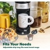 image:imageBELLA Dual Brew Single Serve Coffee Maker Brews both Kcup and Ground Coffee Large 14oz Capacity Easy One Touch Auto Shutoff BlackBlack