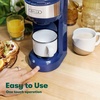 image:imageBELLA Dual Brew Single Serve Coffee Maker Brews both Kcup and Ground Coffee Large 14oz Capacity Easy One Touch Auto Shutoff BlackBlue