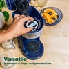 image:imageBELLA Dual Brew Single Serve Coffee Maker Brews both Kcup and Ground Coffee Large 14oz Capacity Easy One Touch Auto Shutoff BlackBlue