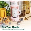 image:imageBELLA Dual Brew Single Serve Coffee Maker Brews both Kcup and Ground Coffee Large 14oz Capacity Easy One Touch Auto Shutoff BlackPink