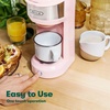 image:imageBELLA Dual Brew Single Serve Coffee Maker Brews both Kcup and Ground Coffee Large 14oz Capacity Easy One Touch Auto Shutoff BlackPink