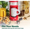 image:imageBELLA Dual Brew Single Serve Coffee Maker Brews both Kcup and Ground Coffee Large 14oz Capacity Easy One Touch Auto Shutoff BlackRed