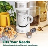 image:imageBELLA Dual Brew Single Serve Coffee Maker Brews both Kcup and Ground Coffee Large 14oz Capacity Easy One Touch Auto Shutoff BlackWhite