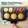 image:imageBELLA Electric Griddle with Crumb Tray  Smokeless Indoor Grill Nonstick Surface Adjustable Temperature Control Dial amp Cooltouch Handles 10 x 16 Black