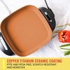 image:imageBELLA Electric Skillet Frying Pan Griddle and Warming Tray Bundle  Nonstick Copper Titanium Coating Adjustable Temperature Dishwasher Safe