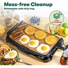 image:imageBELLA Griddle Ceramic Copper TI HealthyEco Nonstick Coating HassleFree Clean Up Large Submersible Cooking Surface 10 x 16 CopperBlack