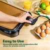 image:imageBELLA Griddle Ceramic Copper TI HealthyEco Nonstick Coating HassleFree Clean Up Large Submersible Cooking Surface 10 x 16 CopperBlack