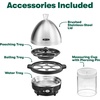 image:imageBELLA Rapid Electric Egg Cooker and Omelet Maker with Auto Shut Off for Easy to Peel Poached Eggs Soft Medium and HardBoiled Eggs 7 Egg Capacity Tray Single Tier Black amp Steel